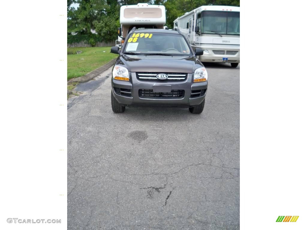 2008 Sportage LX V6 4x4 - Smokey Brown Metallic / Beige photo #3
