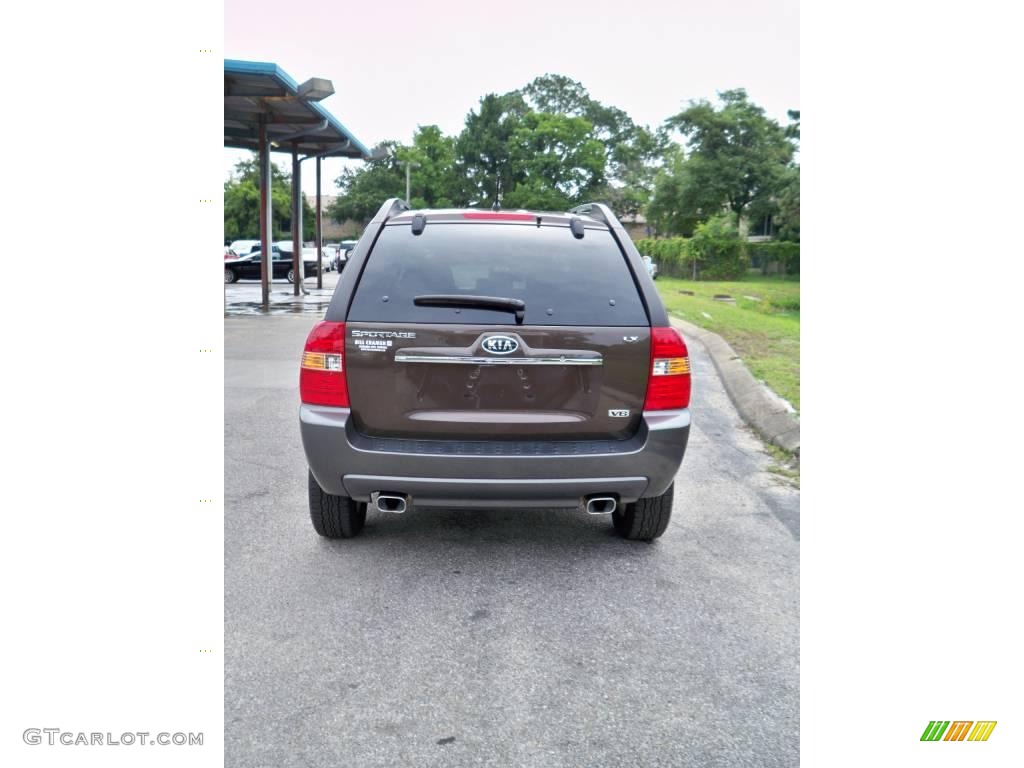 2008 Sportage LX V6 4x4 - Smokey Brown Metallic / Beige photo #4