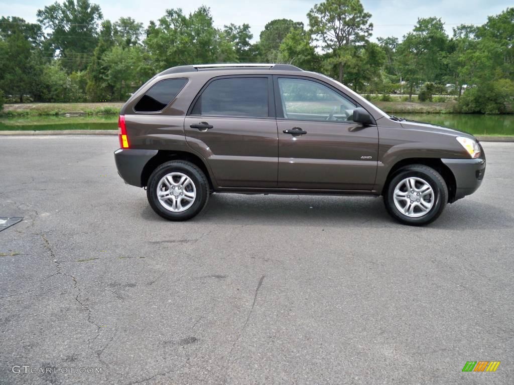 2008 Sportage LX V6 4x4 - Smokey Brown Metallic / Beige photo #7