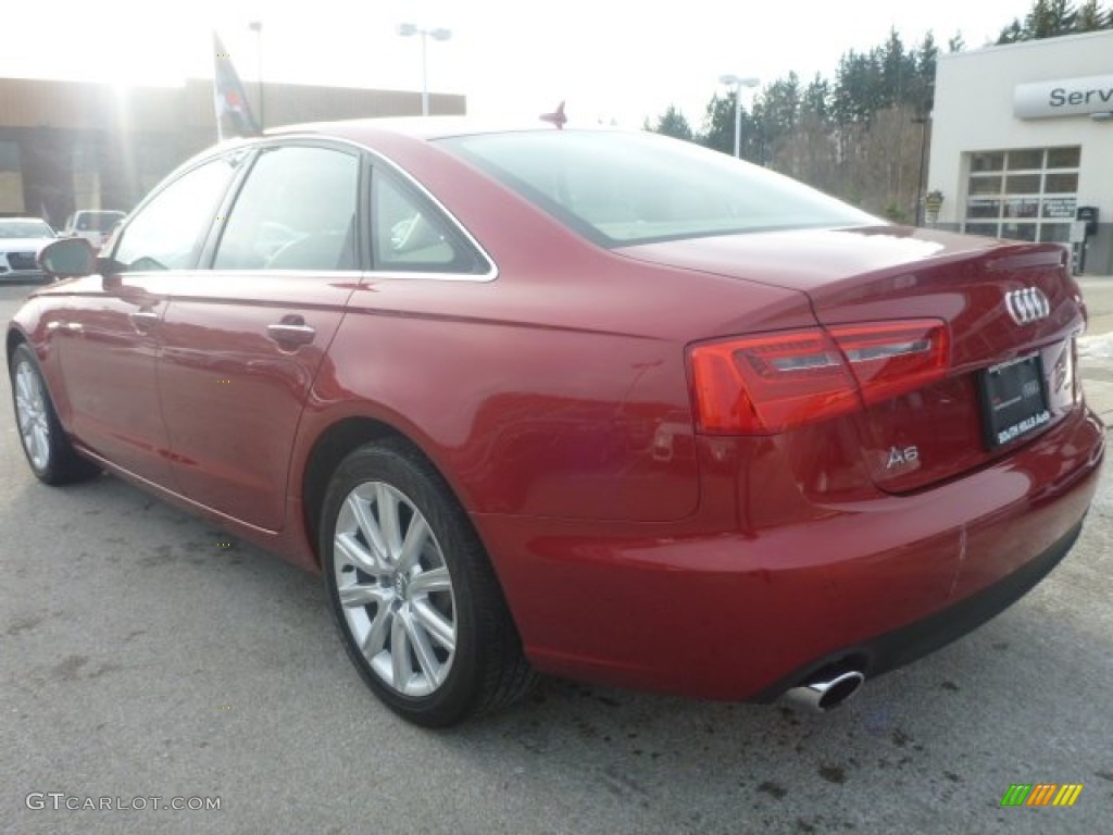 2015 A6 2.0T Premium Plus quattro Sedan - Garnet Red Pearl / Velvet Beige photo #3