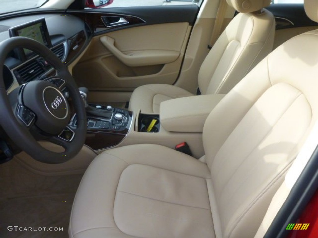 2015 A6 2.0T Premium Plus quattro Sedan - Garnet Red Pearl / Velvet Beige photo #10