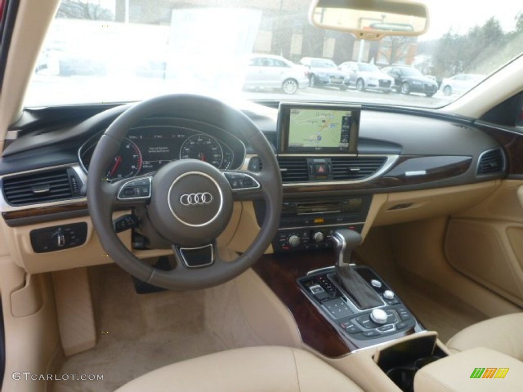 2015 A6 2.0T Premium Plus quattro Sedan - Garnet Red Pearl / Velvet Beige photo #12