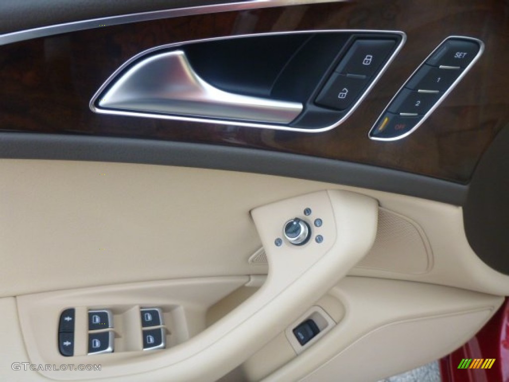 2015 A6 2.0T Premium Plus quattro Sedan - Garnet Red Pearl / Velvet Beige photo #13