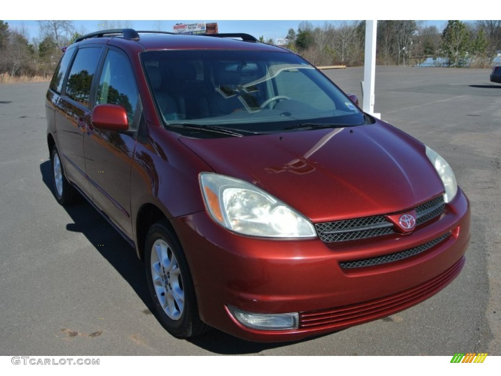 2004 Sienna XLE Limited AWD - Salsa Red Pearl / Stone Gray photo #1