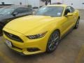 2015 Triple Yellow Tricoat Ford Mustang GT Premium Coupe  photo #4