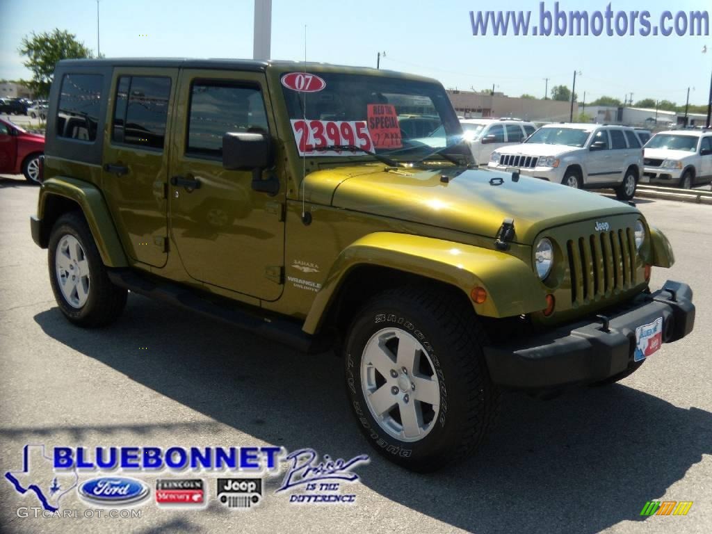 2007 Wrangler Unlimited Sahara - Rescue Green Metallic / Dark Slate Gray/Medium Slate Gray photo #5