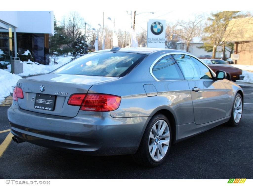 2012 3 Series 328i xDrive Coupe - Space Grey Metallic / Oyster/Black photo #3