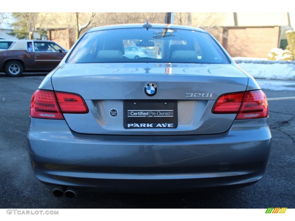 2012 3 Series 328i xDrive Coupe - Space Grey Metallic / Oyster/Black photo #4