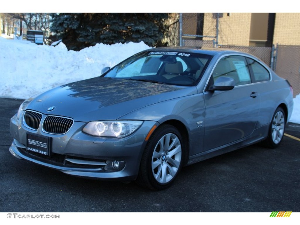 2012 3 Series 328i xDrive Coupe - Space Grey Metallic / Oyster/Black photo #6
