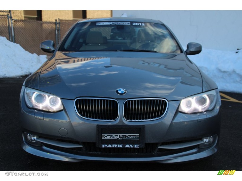 2012 3 Series 328i xDrive Coupe - Space Grey Metallic / Oyster/Black photo #7