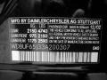 040: Black 2003 Mercedes-Benz E 320 Sedan Color Code