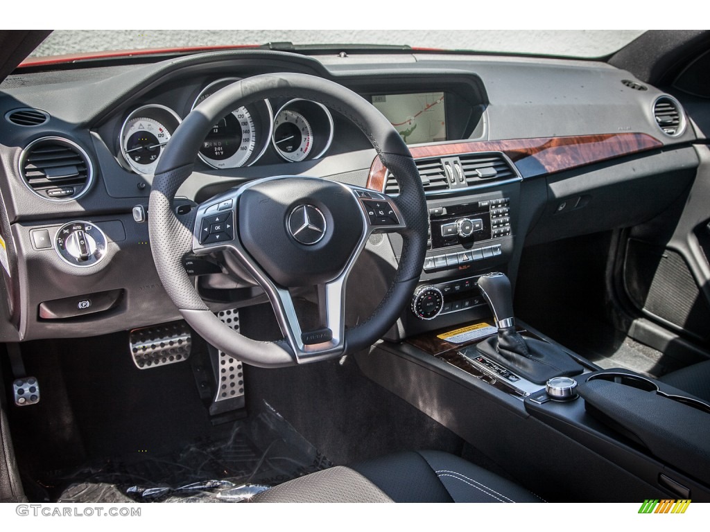 Black Interior 2015 Mercedes-Benz C 250 Coupe Photo #101305842