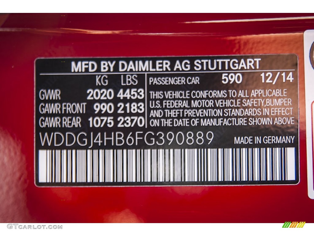 2015 C Color Code 590 for Mars Red Photo #101305905