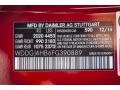 590: Mars Red 2015 Mercedes-Benz C 250 Coupe Color Code