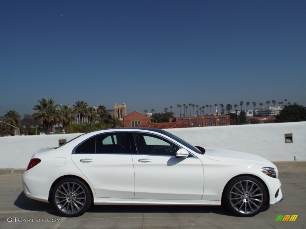 Polar White 2015 Mercedes-Benz C 400 4Matic Exterior Photo #101310999