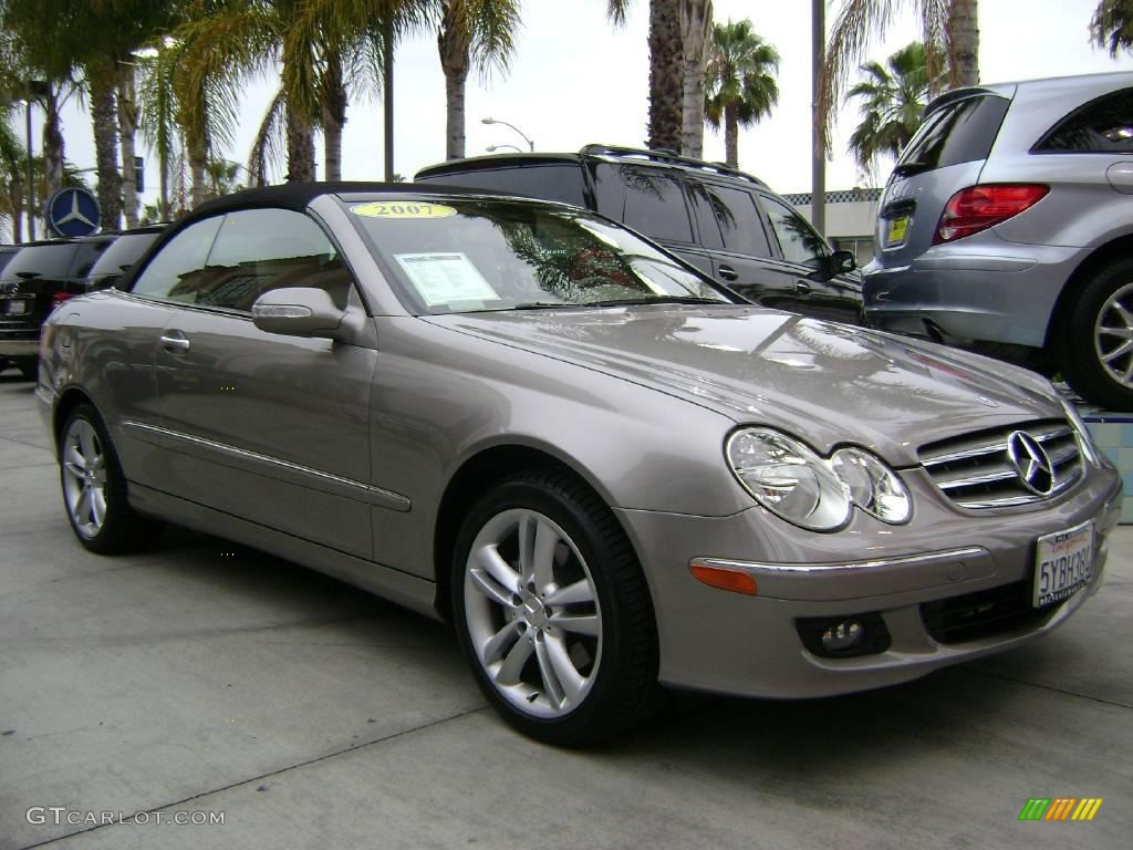 2007 CLK 350 Cabriolet - Pewter Metallic / Stone photo #1