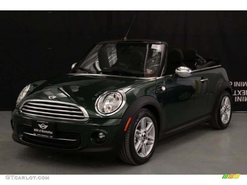 2015 Convertible Cooper - British Racing Green II Metallic / Leather/Cloth Polar Beige photo #2