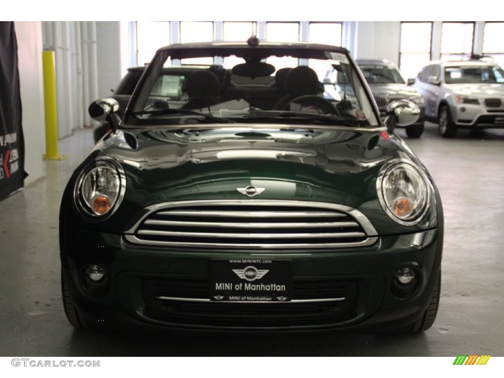 2015 Convertible Cooper - British Racing Green II Metallic / Leather/Cloth Polar Beige photo #3