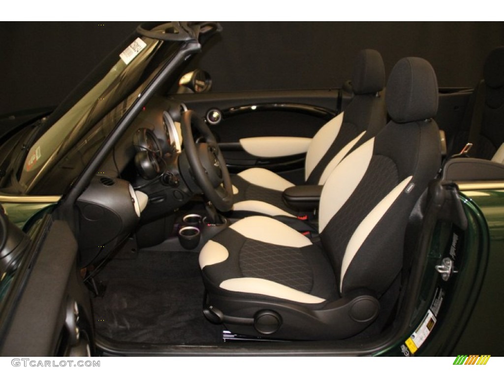 Leather/Cloth Polar Beige Interior 2015 Mini Convertible Cooper Photo #101311368