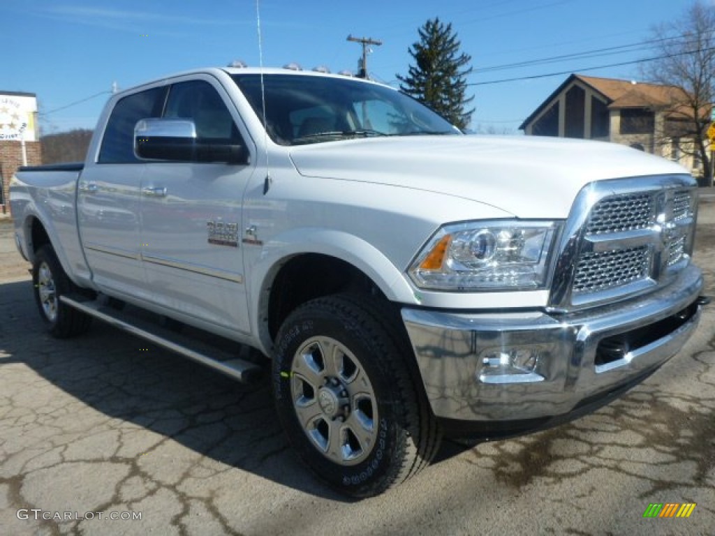 Bright White 2015 Ram 2500 Laramie Crew Cab 4x4 Exterior Photo #101312595