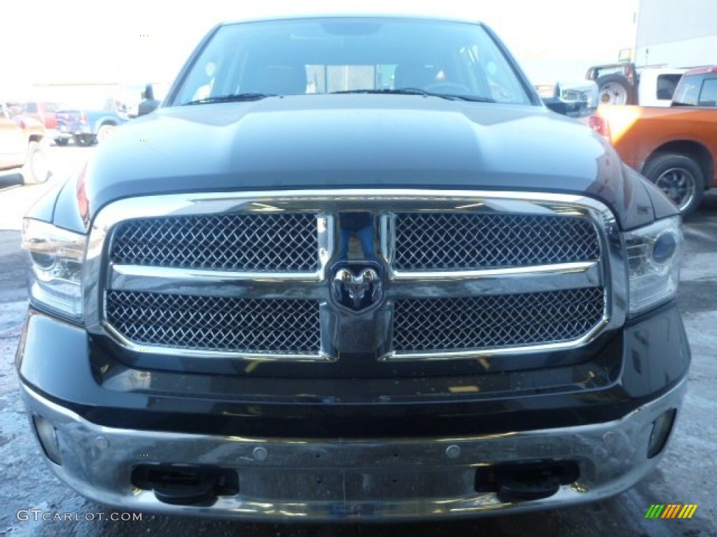 2015 1500 Laramie Long Horn Crew Cab 4x4 - Black / Black/Cattle Tan photo #8