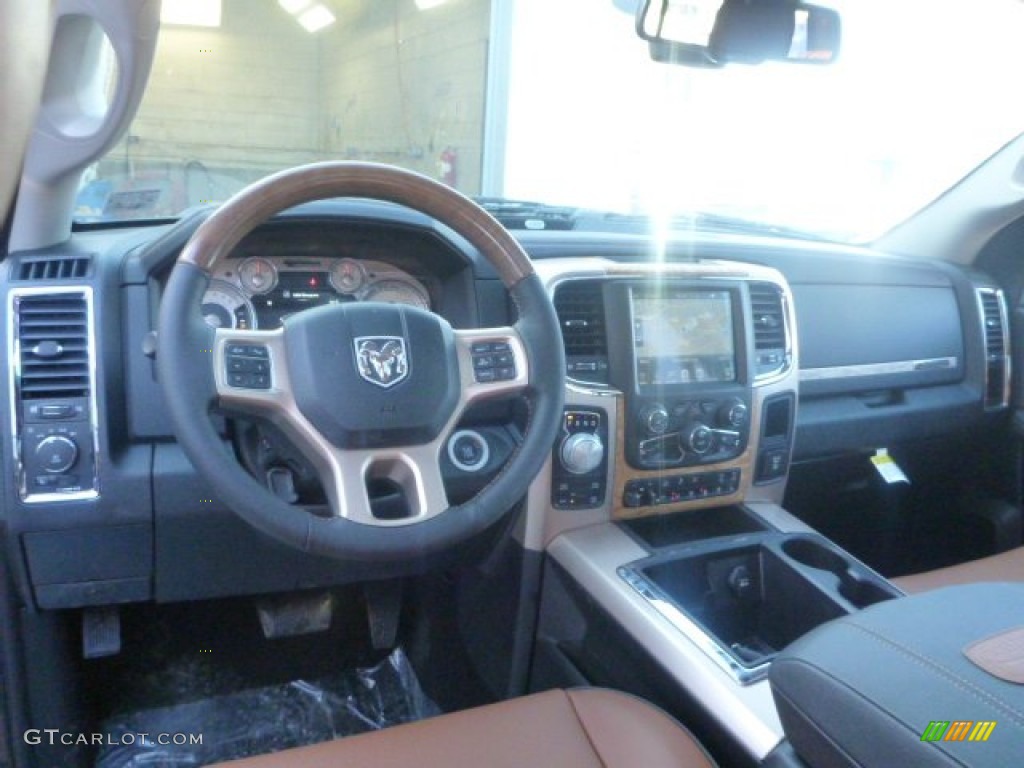 2015 1500 Laramie Long Horn Crew Cab 4x4 - Black / Black/Cattle Tan photo #12