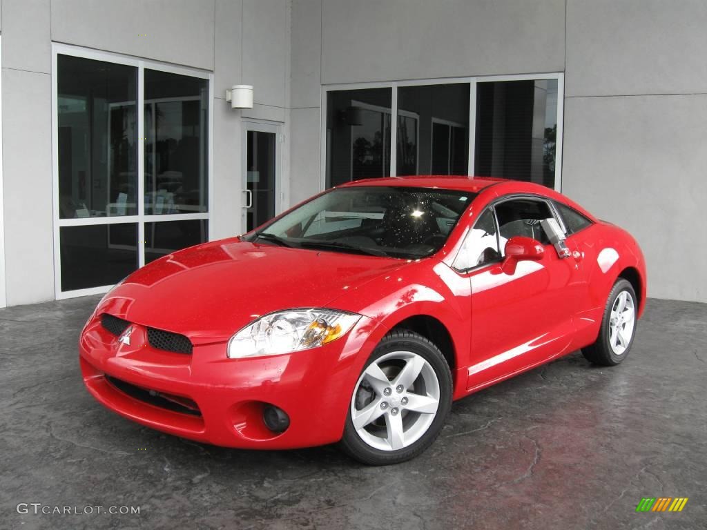 2007 Eclipse GS Coupe - Pure Red / Dark Charcoal photo #3