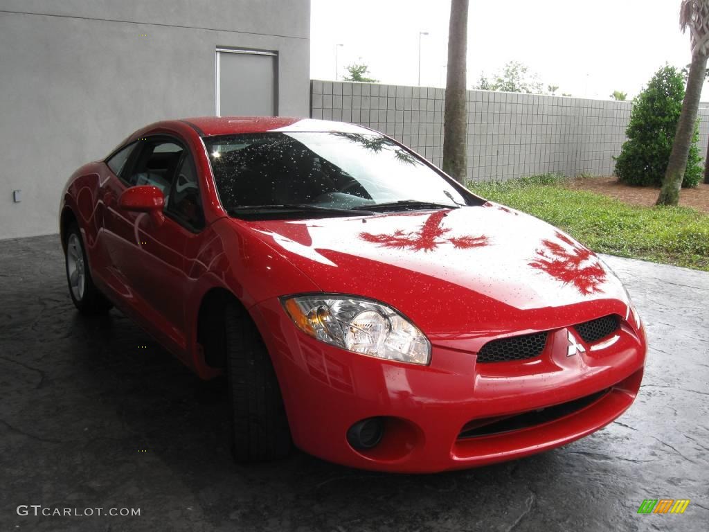 2007 Eclipse GS Coupe - Pure Red / Dark Charcoal photo #6