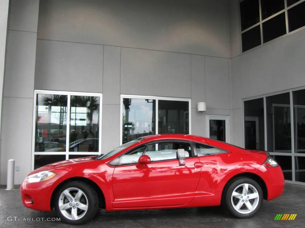 2007 Eclipse GS Coupe - Pure Red / Dark Charcoal photo #8
