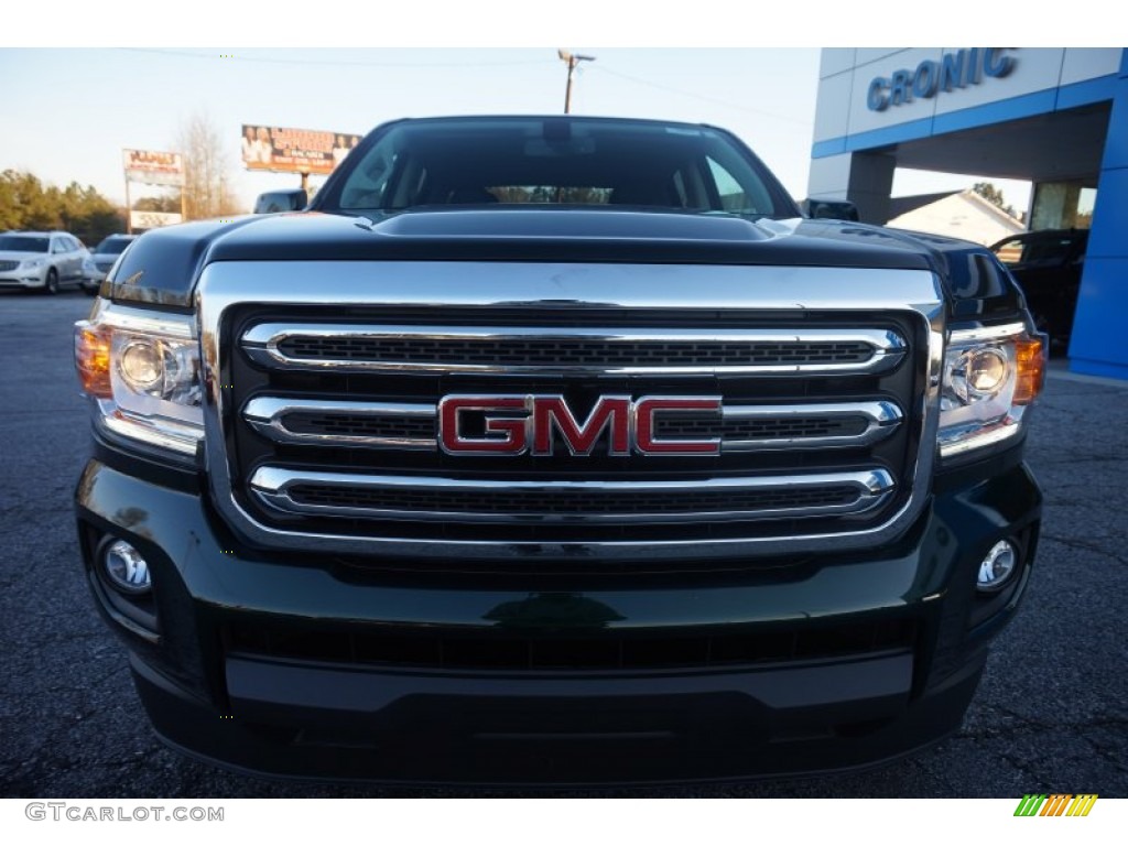 2015 Canyon SLE Extended Cab - Emerald Green Metallic / Jet Black photo #2