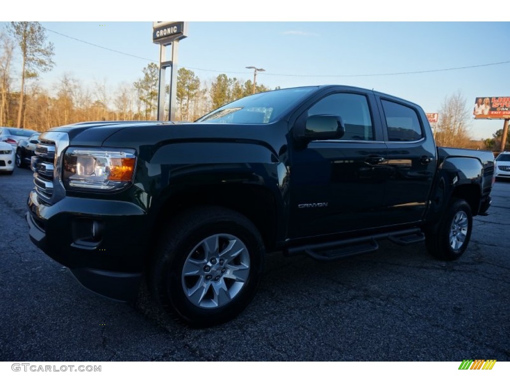 2015 Canyon SLE Extended Cab - Emerald Green Metallic / Jet Black photo #3
