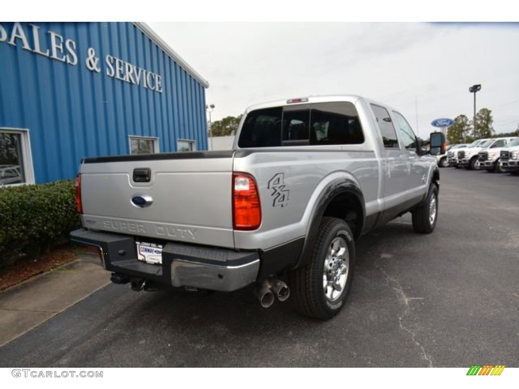 2015 F250 Super Duty Lariat Crew Cab 4x4 - Ingot Silver / Black photo #4