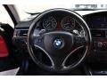 2009 BMW 3 Series Coral Red/Black Dakota Leather Interior Steering Wheel Photo