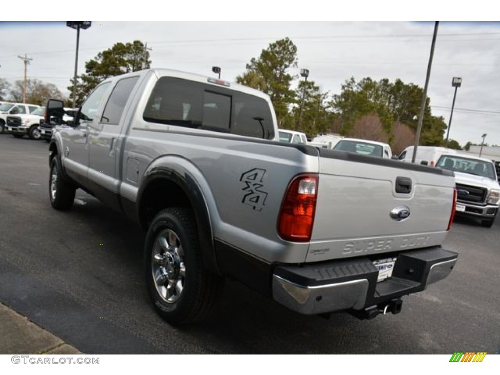 2015 F250 Super Duty Lariat Crew Cab 4x4 - Ingot Silver / Black photo #7