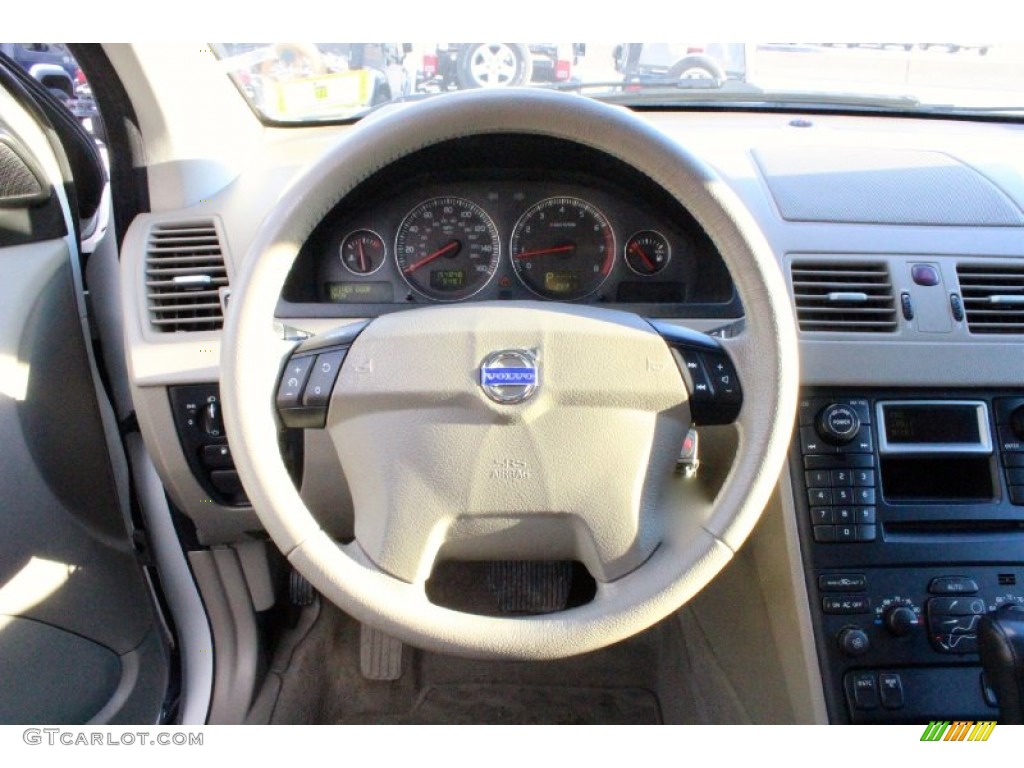 2005 Volvo XC90 2.5T AWD Taupe/Light Taupe Steering Wheel Photo #101318182