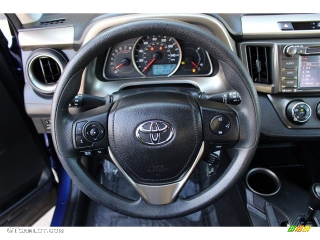 2014 Toyota RAV4 LE Black Steering Wheel Photo #101320896