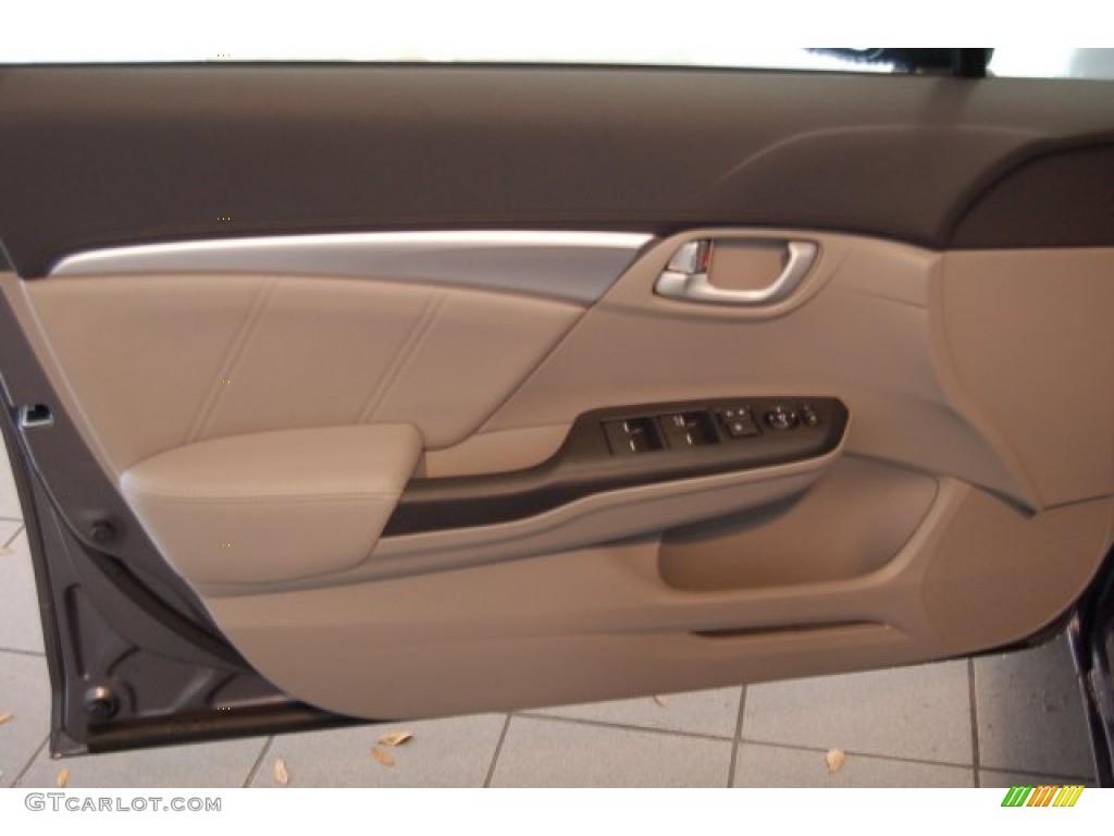 2015 Civic Hybrid-L Sedan - Modern Steel Metallic / Gray photo #11