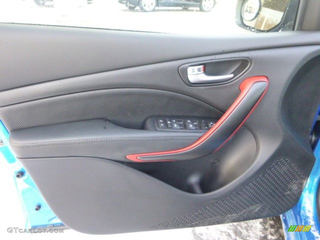 2015 Dart GT - Laser Blue Pearl / Black/Ruby Red Accent Stitching photo #16