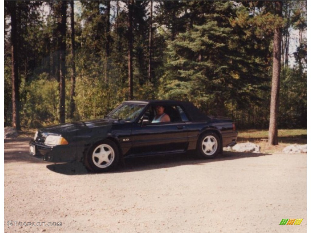 1993 Mustang GT Convertible - Black / Black photo #1
