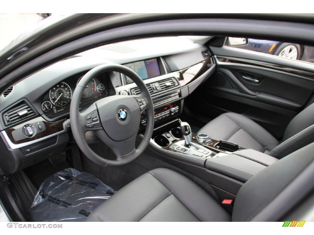 Black Interior 2014 BMW 5 Series 535d xDrive Sedan Photo #101330481