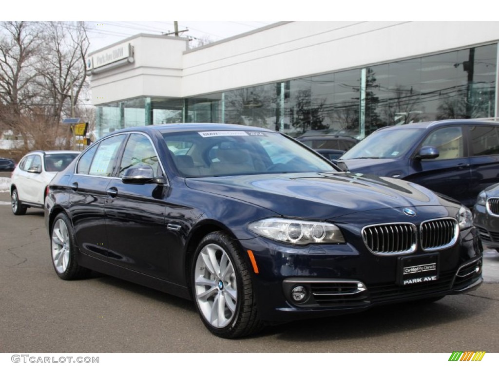 2014 5 Series 535d xDrive Sedan - Imperial Blue Metallic / Venetian Beige photo #1