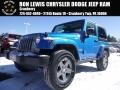 2015 Hydro Blue Pearl Jeep Wrangler Sport 4x4  photo #1