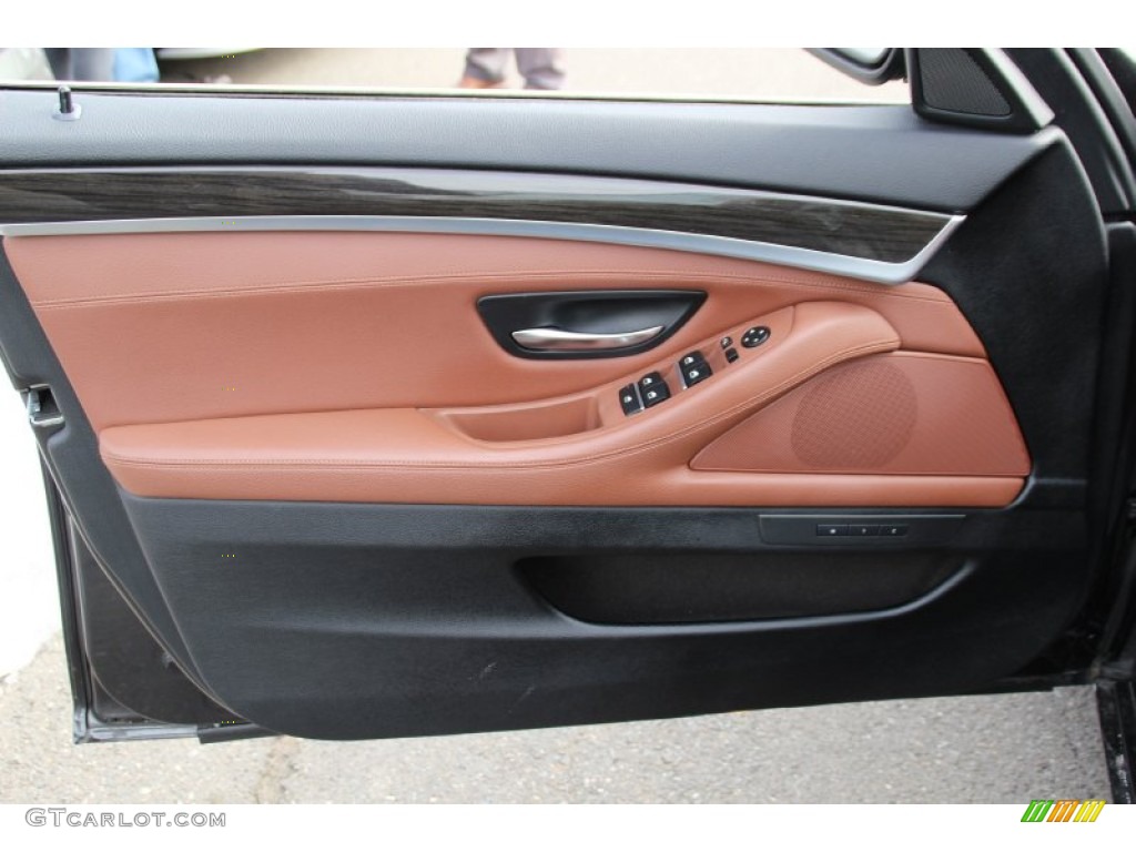 2012 5 Series 528i xDrive Sedan - Dark Graphite Metallic II / Cinnamon Brown photo #4