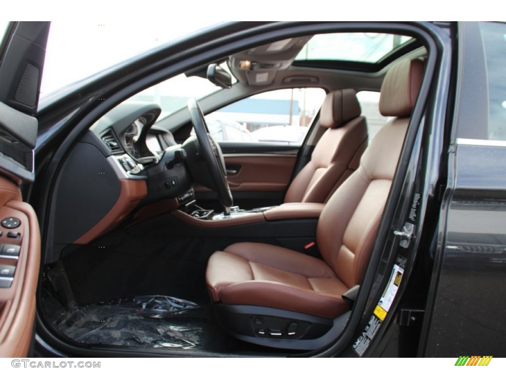 2012 5 Series 528i xDrive Sedan - Dark Graphite Metallic II / Cinnamon Brown photo #6