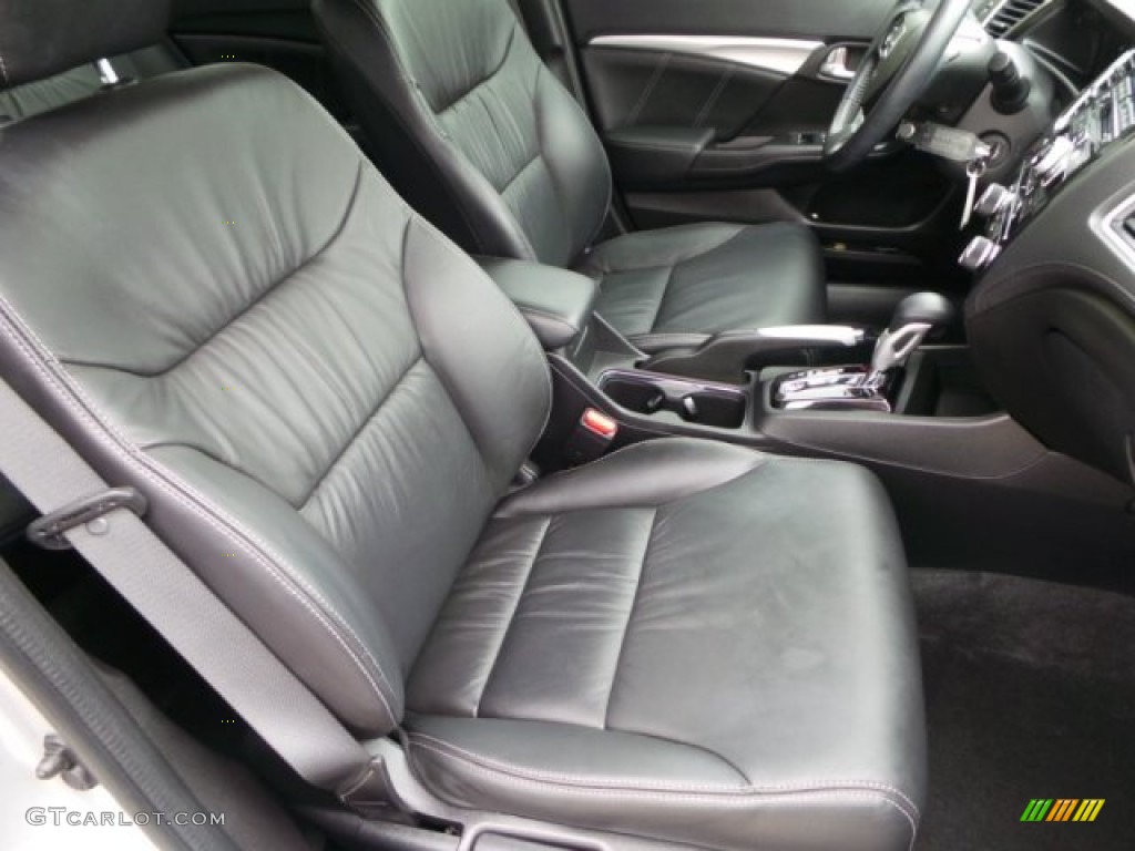 2013 Civic EX-L Sedan - Alabaster Silver Metallic / Black photo #29