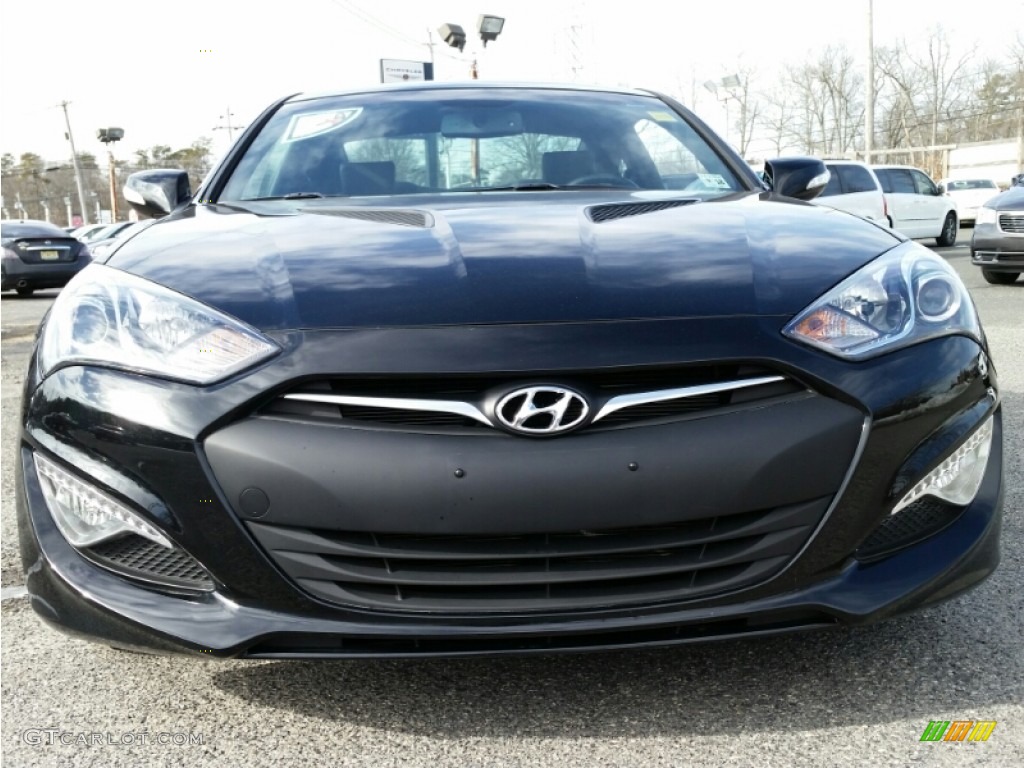 2013 Genesis Coupe 3.8 Track - Black Noir Pearl / Black Leather photo #2