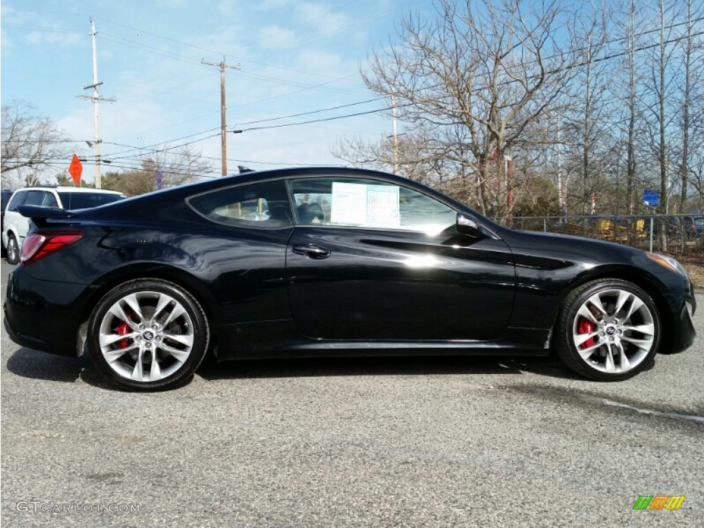 2013 Genesis Coupe 3.8 Track - Black Noir Pearl / Black Leather photo #5