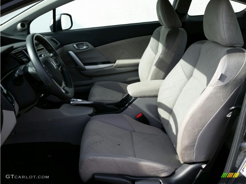 2013 Civic LX Coupe - Polished Metal Metallic / Gray photo #11