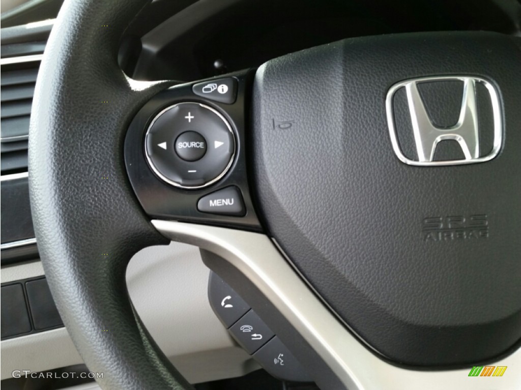 2013 Civic LX Coupe - Polished Metal Metallic / Gray photo #17