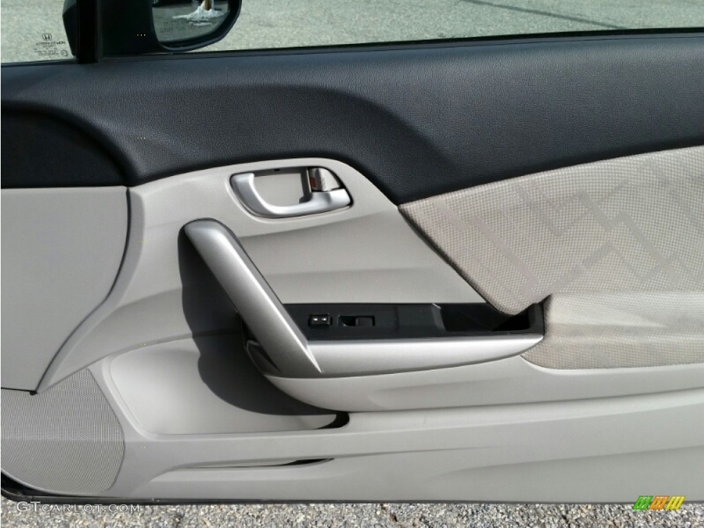2013 Civic LX Coupe - Polished Metal Metallic / Gray photo #23